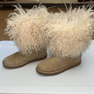 UGG Women's Winter Boots in Cream and Tan